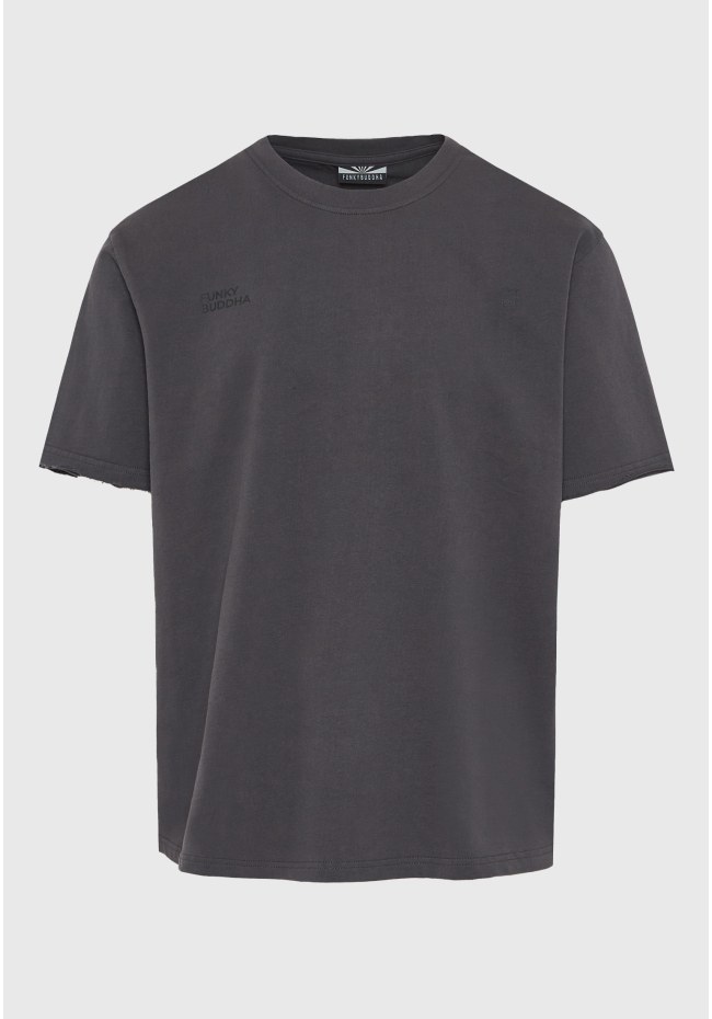 T-shirt με text τύπωμα στην πλάτη