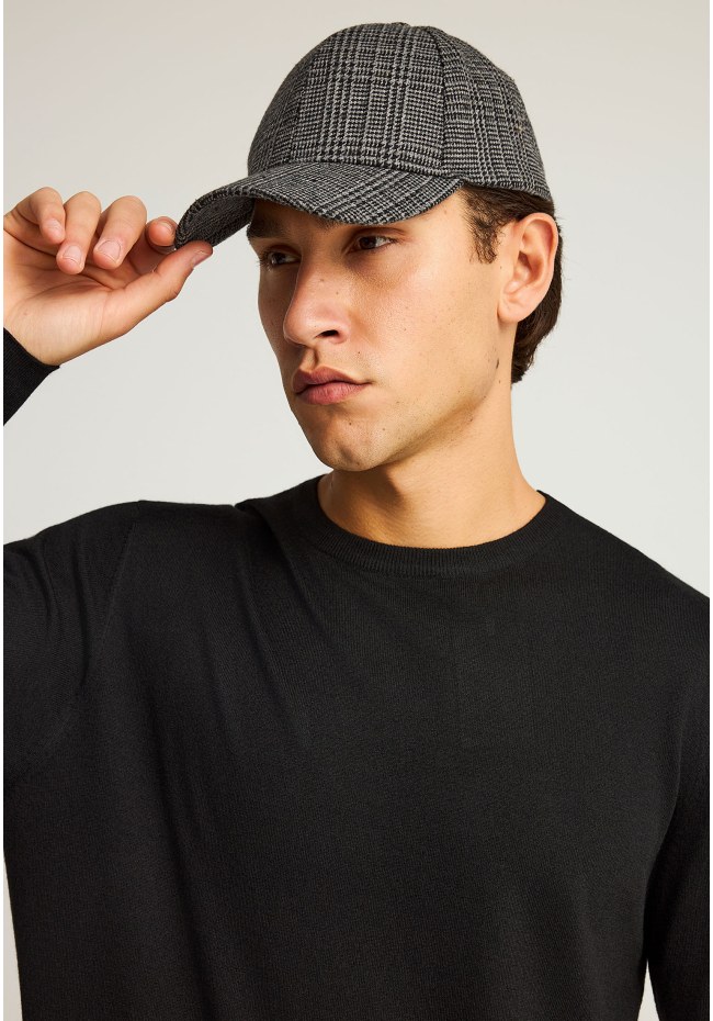 Regular fit men's sweater in melange knit