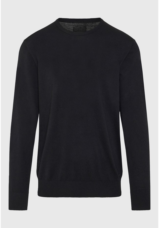 Regular fit men's sweater in melange knit