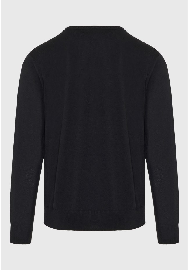 Regular fit men's sweater in melange knit