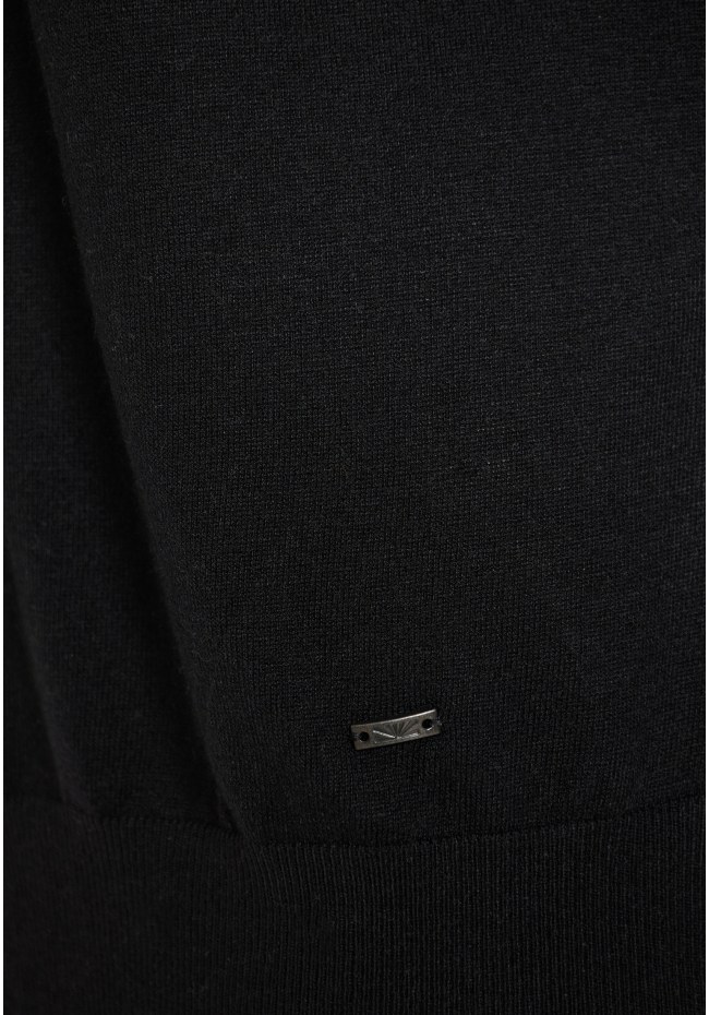 Regular fit men's sweater in melange knit