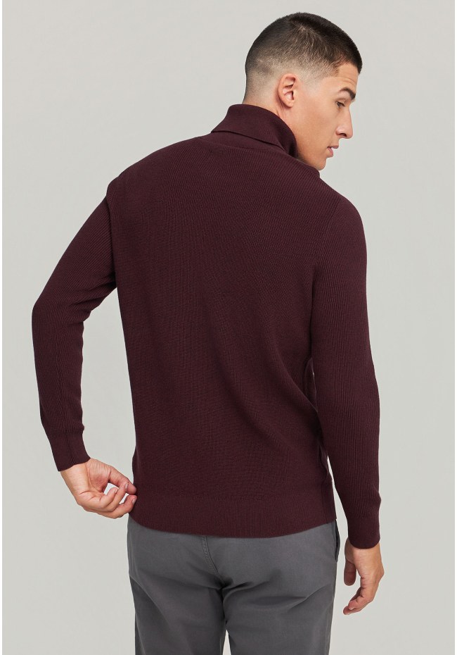 Men's knitted cotton turtleneck sweater