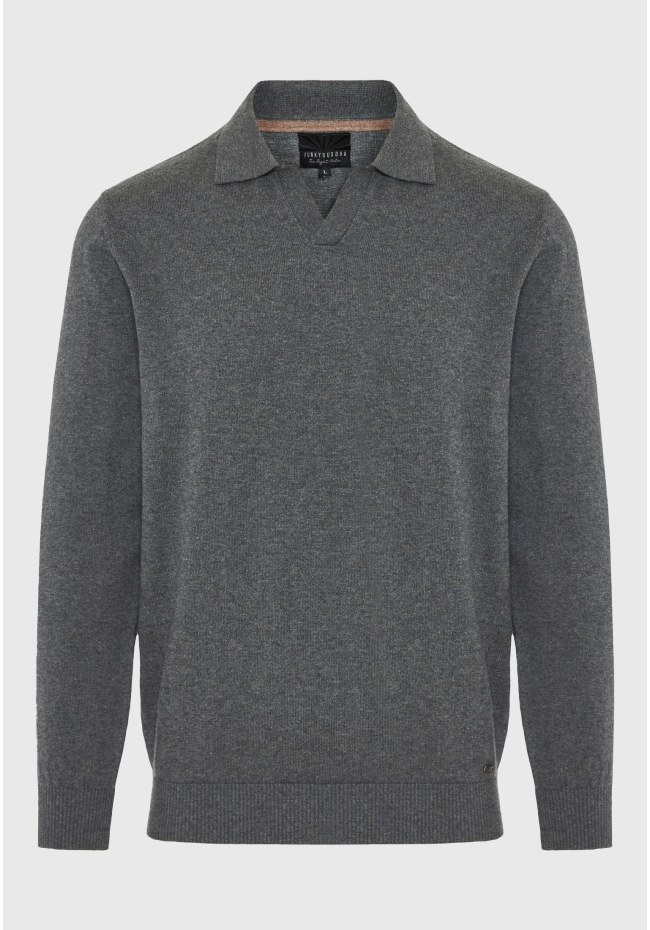 Men's knitted polo sweater