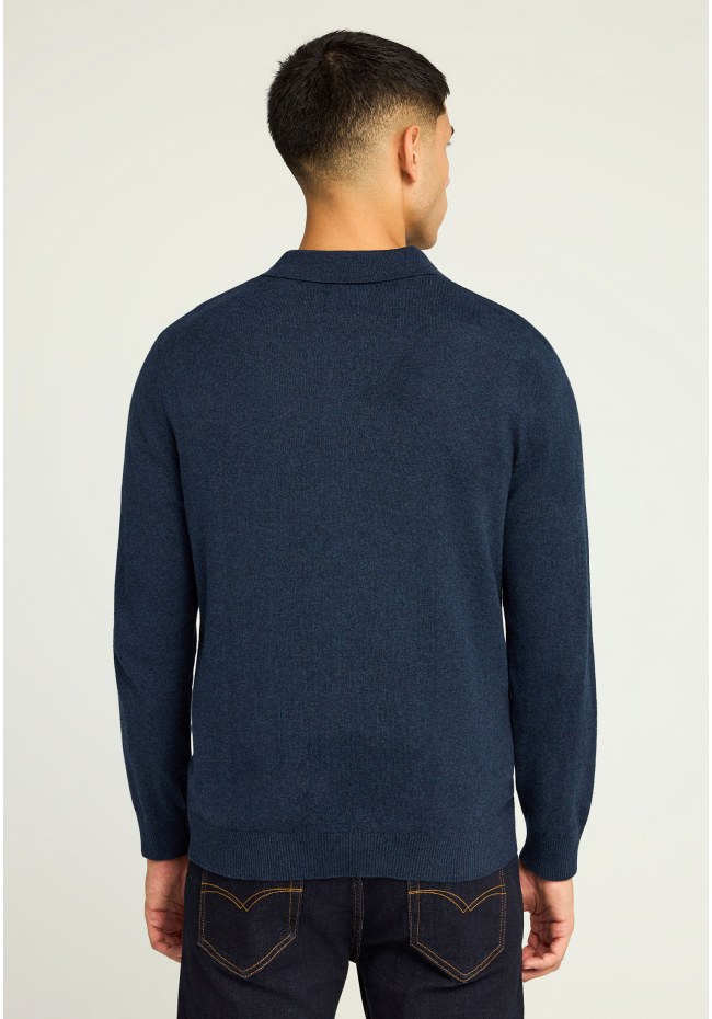 Men's knitted polo sweater