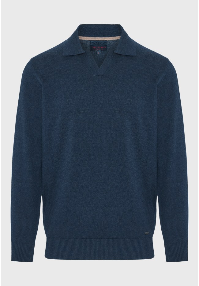 Men's knitted polo sweater