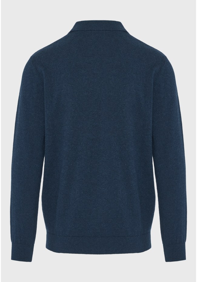 Men's knitted polo sweater