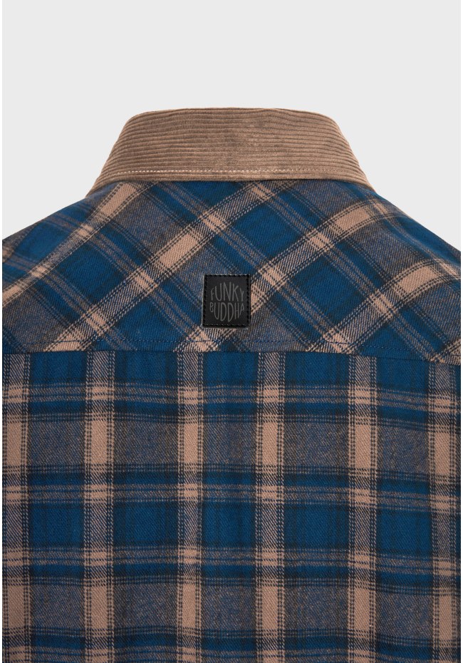 Men's plaid cotton overshirt