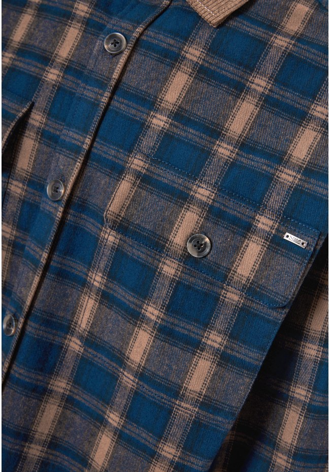 Men's plaid cotton overshirt