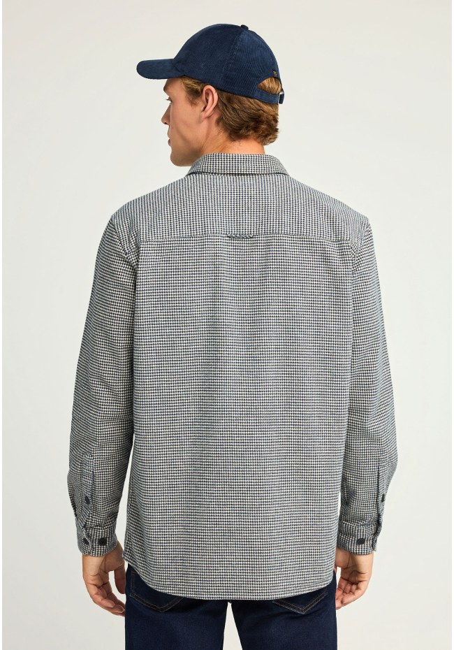 Men's plaid cotton overshirt