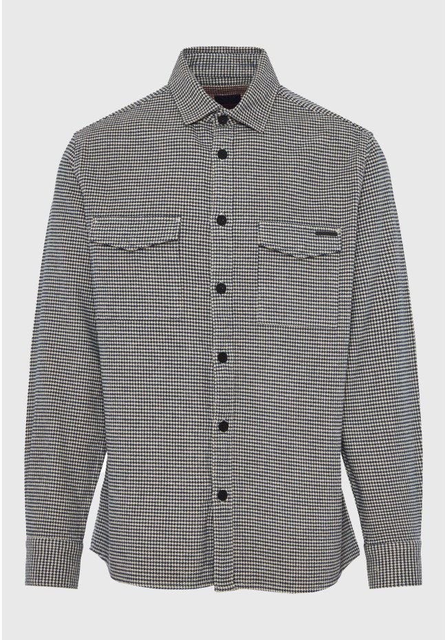 Men's plaid cotton overshirt