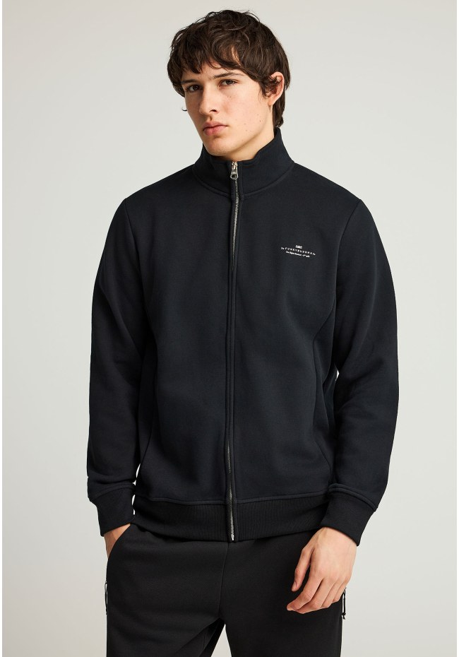 Men's plain zip-up hoodie