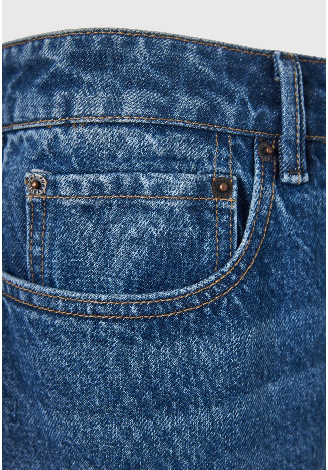 Loose fit τζιν παντελόνι με washed effects