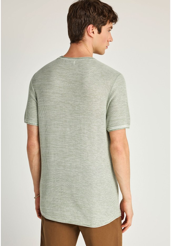 Regular fit garment dyed πλεκτή μπλούζα