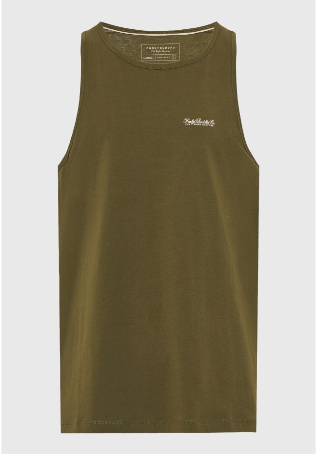 Ανδρική αμάνικη μπλούζα από βαμβάκι