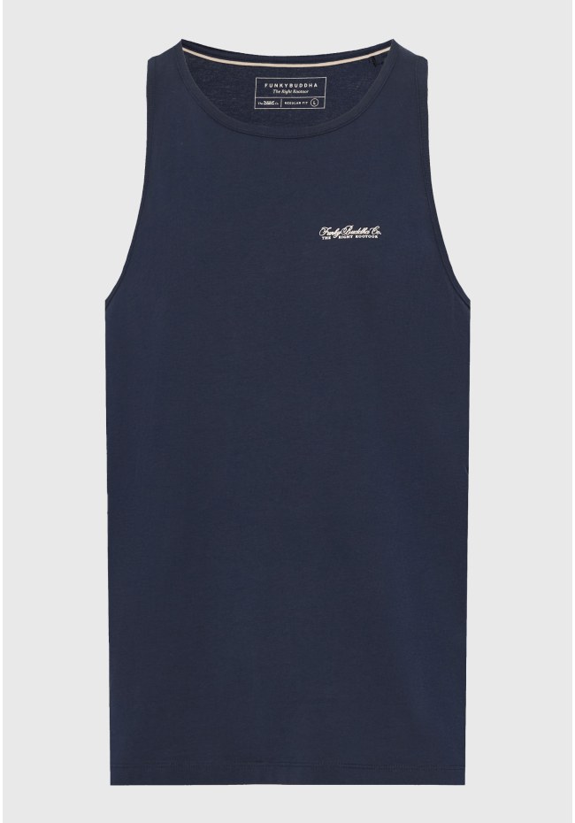 Ανδρική αμάνικη μπλούζα από βαμβάκι