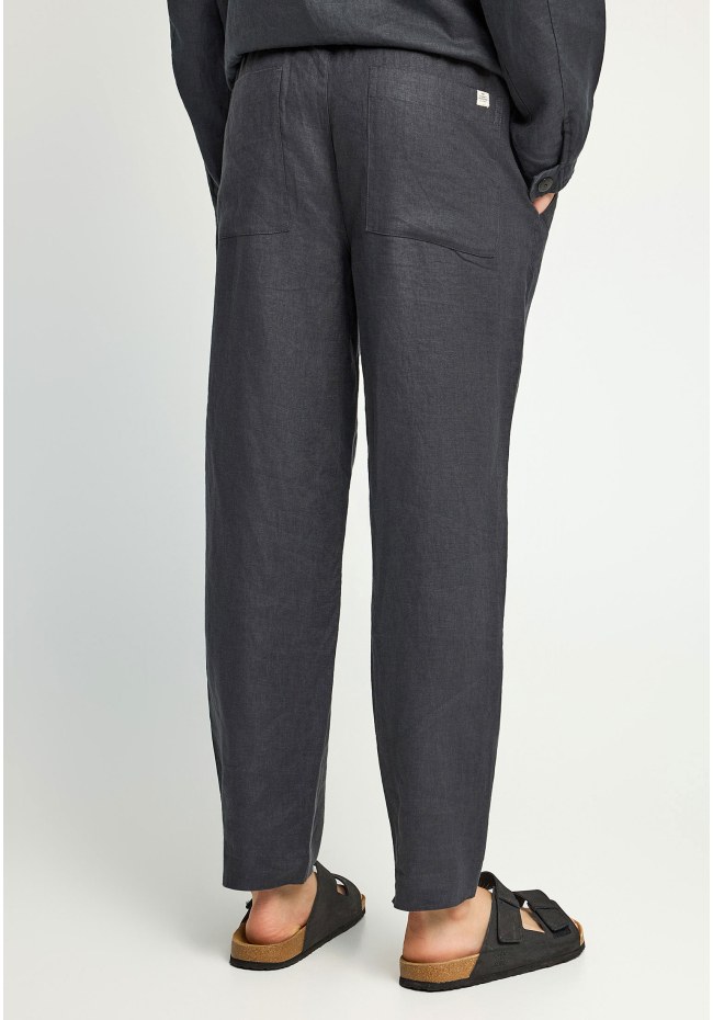 Ανδρικό comfort fit λινό chino παντελόνι