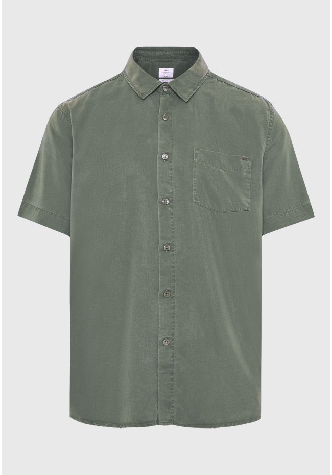 Men's lyocell shirt with chest pocket