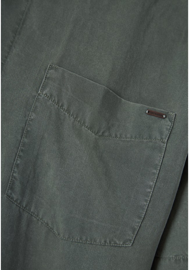 Men's lyocell shirt with chest pocket