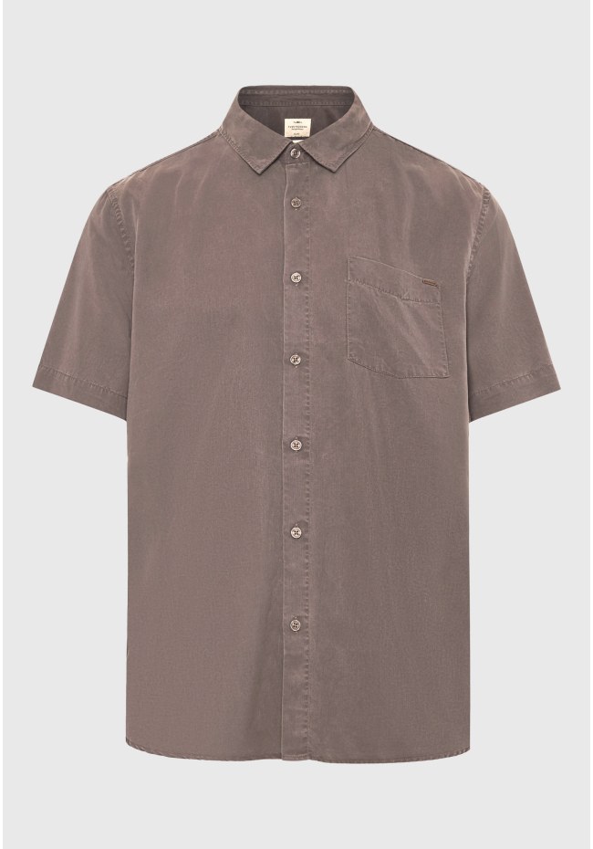 Men's lyocell shirt with chest pocket