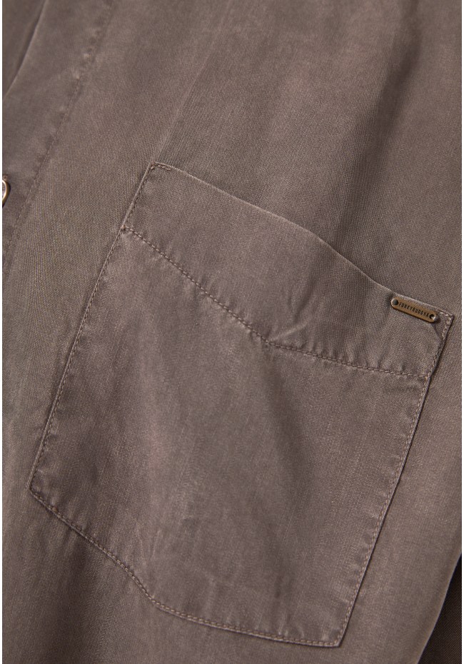 Men's lyocell shirt with chest pocket