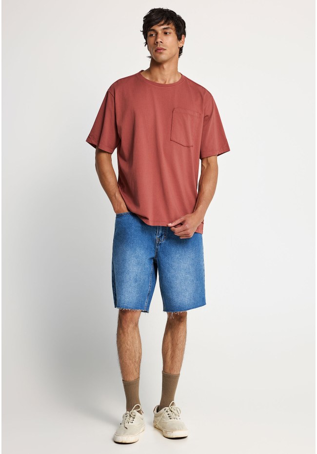 Ανδρικό relaxed t-shirt από βαμβάκι - The essentials