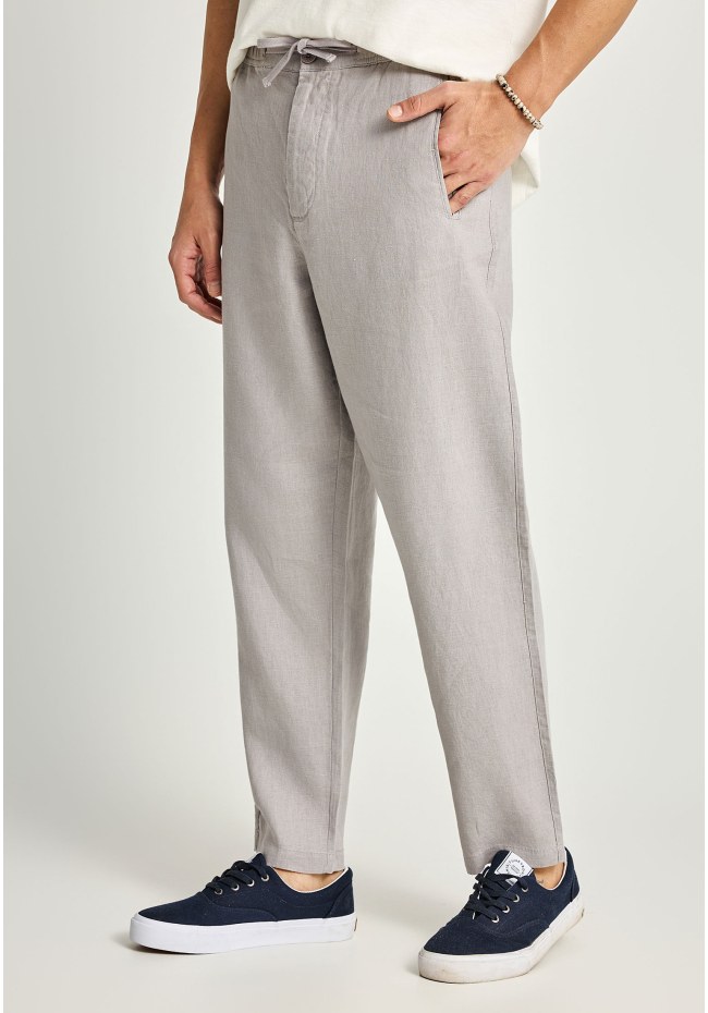 Ανδρικό comfort fit λινό chino παντελόνι