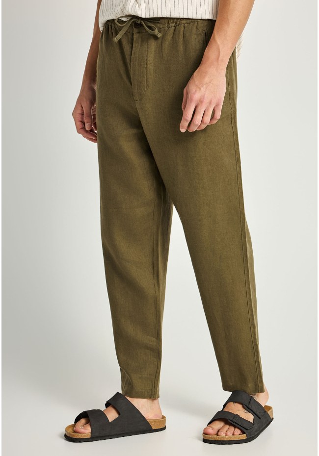 Ανδρικό comfort fit λινό chino παντελόνι