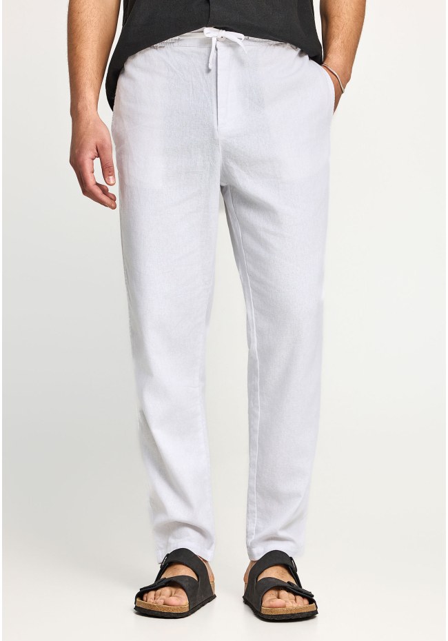 Ανδρικό comfort fit λινό chino παντελόνι