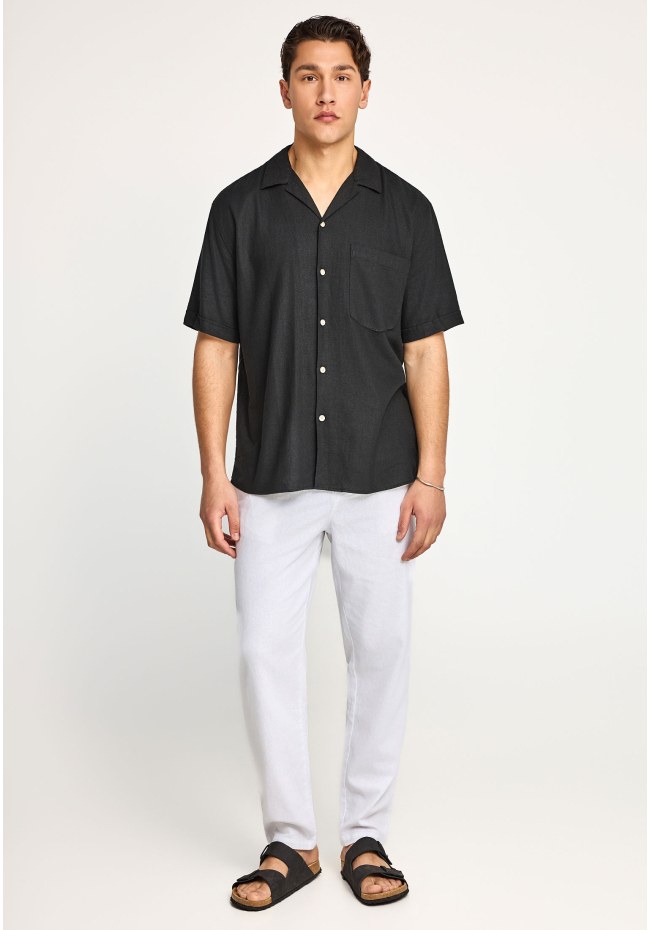 Ανδρικό comfort fit λινό chino παντελόνι