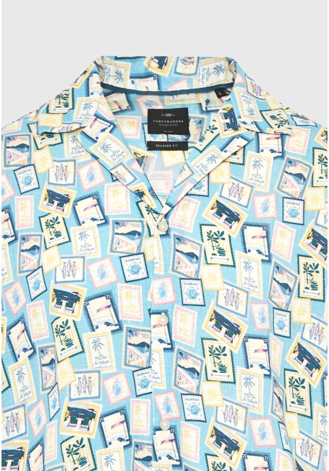 Men's relaxed short-sleeve linen shirt