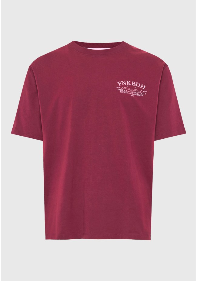 Ανδρικό relaxed t-shirt με τύπωμα στην πλάτη