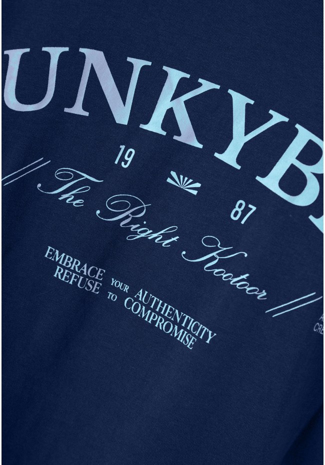 Ανδρικό relaxed t-shirt με τύπωμα στην πλάτη