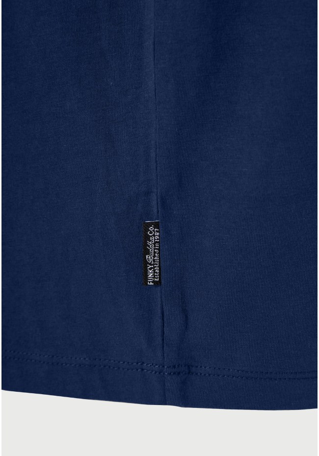 Ανδρικό relaxed t-shirt με τύπωμα στην πλάτη