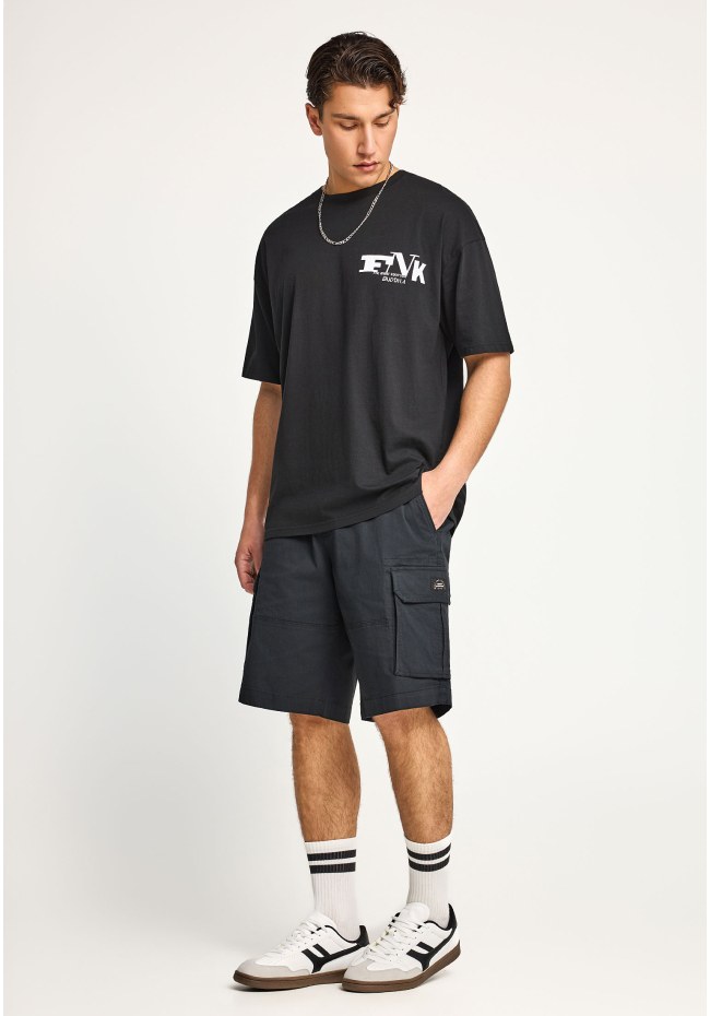 Ανδρικό oversized t-shirt με τύπωμα στην πλάτη