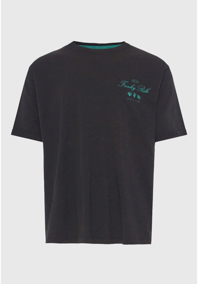 Ανδρικό βαμβακερό relaxed t-shirt με τύπωμα