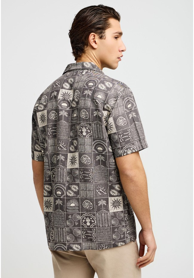 Ανδρικό relaxed Lyocell blend πουκάμισο