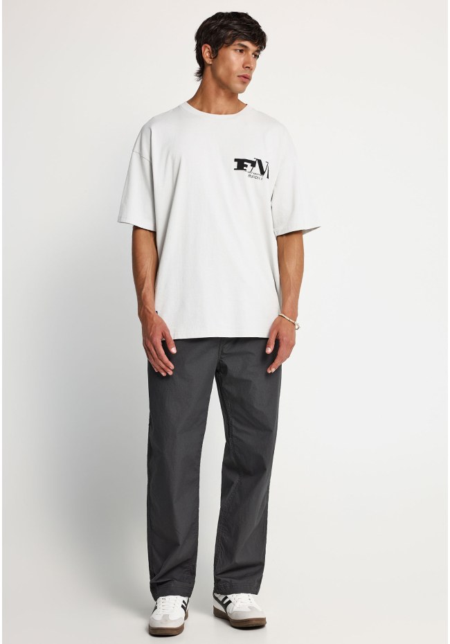 Ανδρικό urban ease loose fit παντελόνι από βαμβακερή ποπλίνα
