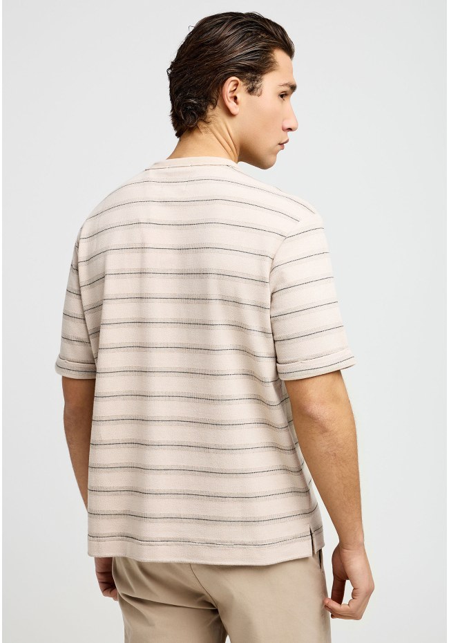 Ανδρικό ριγέ relaxed t-shirt