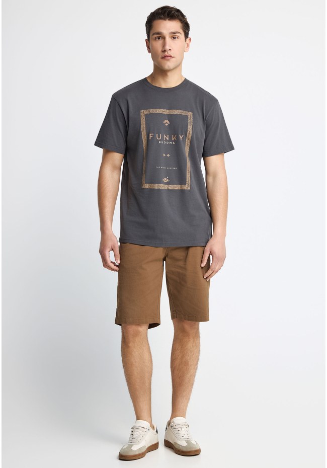 Ανδρικό βαμβακερό t-shirt με τύπωμα