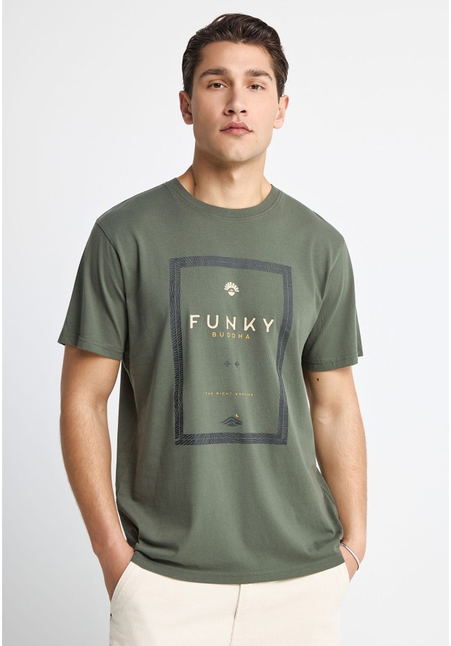 Ανδρικό βαμβακερό t-shirt με τύπωμα