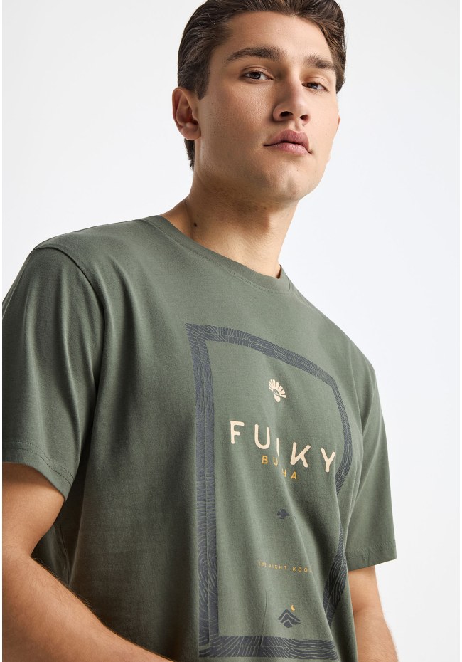 Ανδρικό βαμβακερό t-shirt με τύπωμα