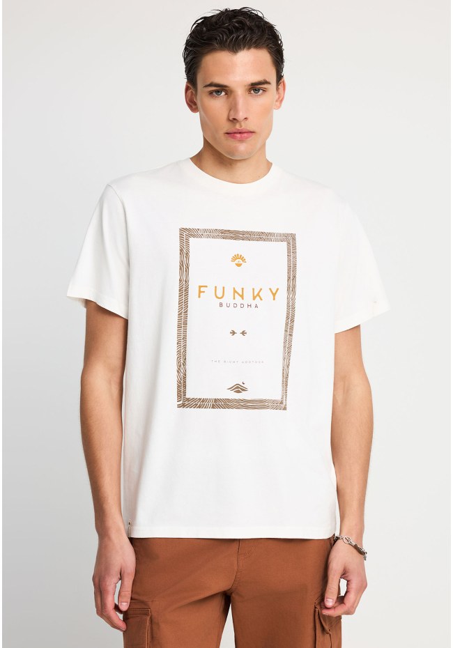 Ανδρικό βαμβακερό t-shirt με τύπωμα