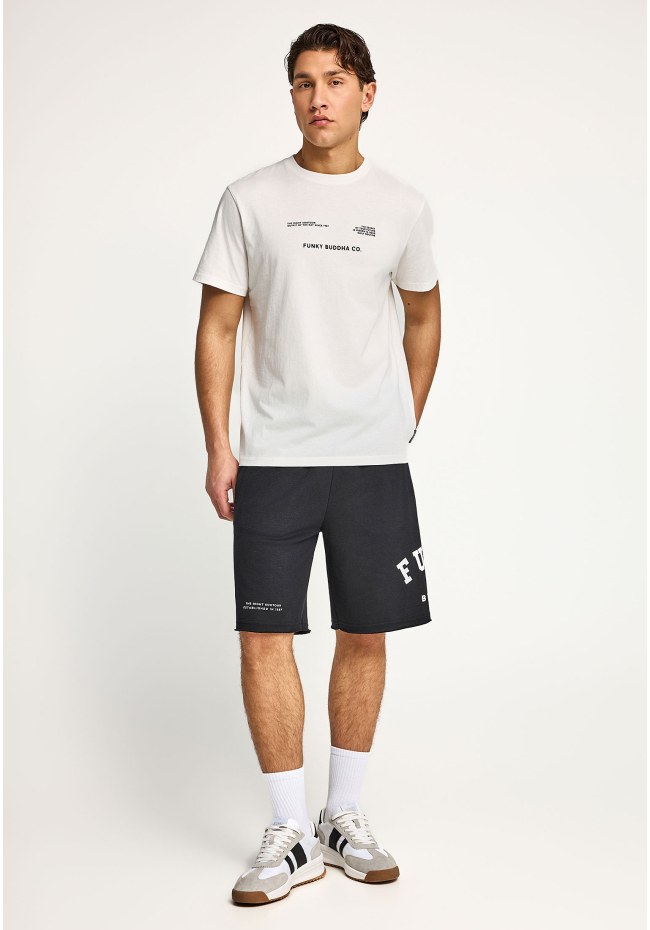 Ανδρική βερμούδα αθλητική με τυπωμένο logo