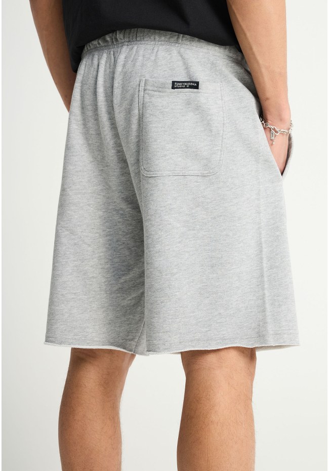 Men's jogger shorts with printed logo