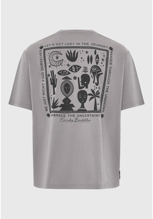 T-shirt με τύπωμα στην πλάτη