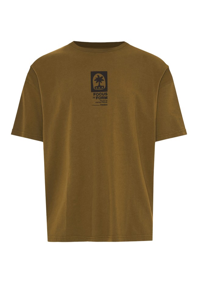 Ανδρικό oversized t-shirt με τύπωμα στην πλάτη