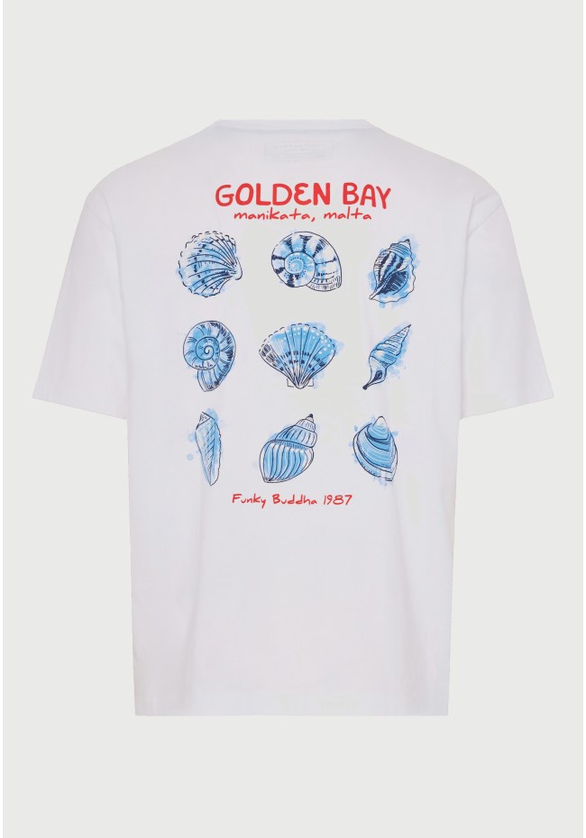 Ανδρικό relaxed t-shirt με τύπωμα στην πλάτη