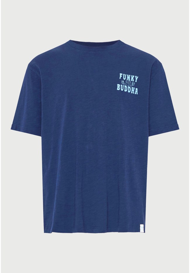 Men's cotton t-shirt with print on the back