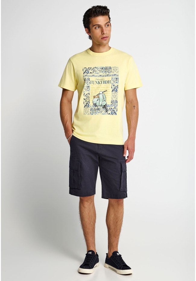 Ανδρικό βαμβακερό t-shirt με τύπωμα