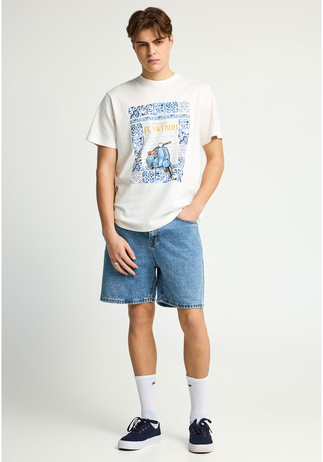 Ανδρικό βαμβακερό t-shirt με τύπωμα